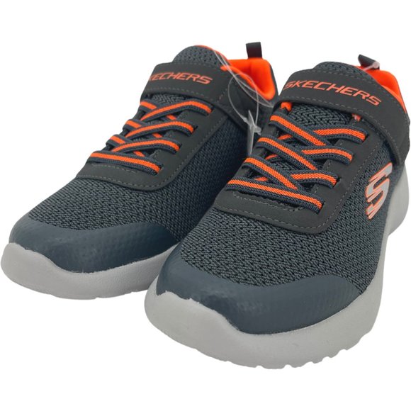 Skechers Boy's's Grey & Orange Running Shoes / Size 1 - Picture 1 of 6